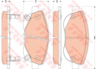 Set placute frana,frana disc TOYOTA AVENSIS Limuzina (ZRT27, ADT27) (2008 - 2016) TRW GDB3511 foto