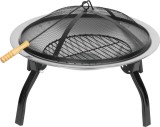 Focar de gradina Strend Pro Mara BBQ, metalic, rotund, 57x57x40 cm