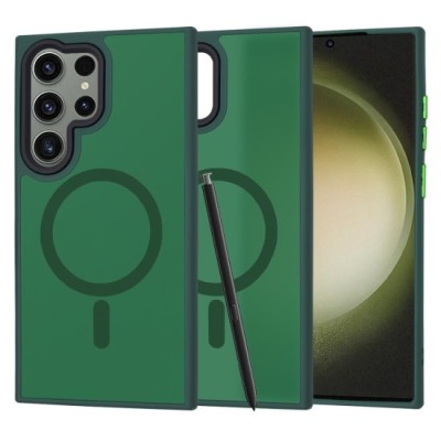 Husa pentru Samsung Galaxy S23 Ultra - Techsuit HaloFrost&amp;nbsp;MagSafe Series - Midnight Green foto