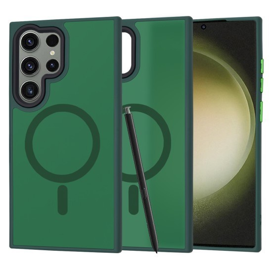 Husa pentru Samsung Galaxy S23 Ultra - Techsuit HaloFrost&nbsp;MagSafe Series - Midnight Green