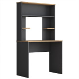 Birou cu biblioteca Goldie nuc - natural 90x45x155.60cm