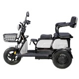 Triciclu Electric, Fara Permis, Motor 1000W, 2-3 locuri, APEC APM2 ALB, Autonomie 36km, Omologat RAR