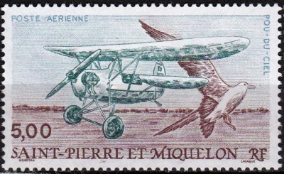 C4346 - St.Pierre si Miquelon 1990 - Aviatie neuzat,perfecta stare foto