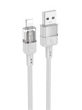 Cablu transfer date si incarcare Hoco U129 USB-A - USB-C PD18W 3A 1.2m, Gri