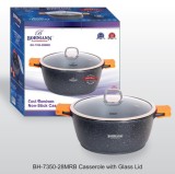 Cumpara ieftin Cratita tip tuci Bohmann 5,8 litri, 28 cm, interior exterior granit, cu capac