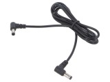 Cablu DC 5,5/2,1 mufe x2 drept negru 1,2m 2x0,5mm&sup2;