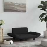 VidaXL Pat de c&acirc;ini, negru, 70x45x28 cm, material textil