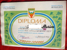 Diploma DACIADA, antrenor fotbal, RSR, foto