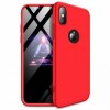 Husa iPhone XR GKK 360 Full Protection Neagra Rosie, Plastic Solid, Protectie Socuri si Zgarieturi, Design Slim