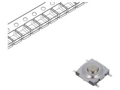 Microintrerupator TACT SPST-NO 0,05A 42VDC SMD foto