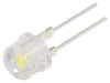 LED 8mm Alb Rece 100&deg; Convex - Nr. Term: 2, Optosupply