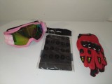 Cumpara ieftin Set accesorii moto -off road-atv-bicicleta-tricicleta:Ochelari,manusi si cagula, marimi;M,L.XL