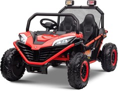 UTV electric pentru 2 copii Kinderauto Dune-Buggy 300W 24V, cu roti MOI, culoare Rosie foto