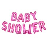 Set baloane din folie metalizata, flippy, model baby shower, litere de 40 cm, baloane party, ambalaj individual, pai, ata si adeziv incluse, umflare c