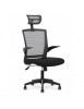 Scaun birou cu mesh HM Valor, mecanism de balans, ergonomic, inaltime ajustabila, respirabil, cadru polipropilena, rotire 360 ˚, negru/gri