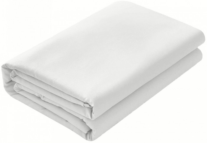 Cearsaf de pat din bumbac ranforce 100%, densitate 120 g/mp, Alb, 140/220cm
