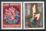 Monaco 1977 Mi 1290/91 MNH - Concursul int de buchete de flori, Monte Carlo