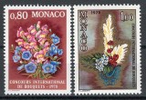 Monaco 1977 Mi 1290/91 MNH - Concursul int de buchete de flori, Monte Carlo, Nestampilat