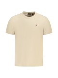 Cumpara ieftin Tricou barbati, cu logo brodat, Regular fit, Bej, S