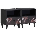 vidaXL Noptieră 2 pcs Maro 40 x 33 x 46 cm Lemn de mango solid 4018707