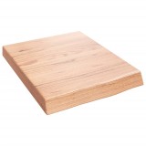 Cumpara ieftin Blat de baie, maro deschis, 40x50x(2-6) cm, lemn masiv tratat