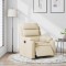 Fotoliu rabatabil electric, crem, material textil - 14
