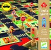 Puzzle Gigant Djeco Orasul, 24 piese +3 ani, 100x63cm, Joc Educativ, Constructii Oras, Masini si Pietoni