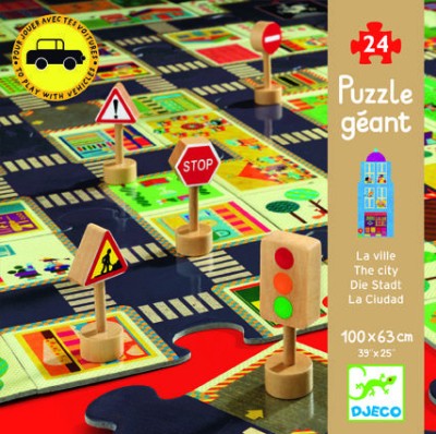 Djeco Puzzle gigant Orasul - Construieste orasul ideal foto