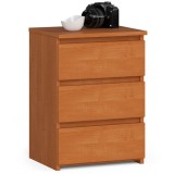 Comoda, placa laminata, 3 sertare, portocaliu arin, 40x35x56.8 cm