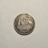Australia 1 One Shilling 1917 Patina