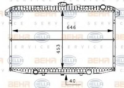 Radiator, racire motor NISSAN TERRANO II (R20) (1992 - 2007) HELLA 8MK 376 706-491 foto