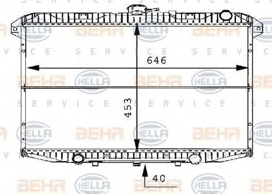 Radiator, racire motor NISSAN TERRANO II (R20) (1992 - 2007) HELLA 8MK 376 706-491