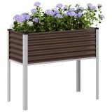 Cumpara ieftin Jardinieră de grădină, maro, 100x45x90 cm, oțel