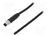 Conector M8, 3 pini, clasa etanseitate IP65, IP67, DEGSON ELECTRONICS - PM-M8A-03P-MM-SL7A01-00A(H)