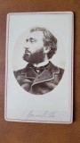 Fotografie tip CDV, L&eacute;on Gambetta, om de stat francez republican, secolul XIX