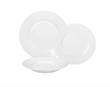 Set de masa Luminarc Everyday, 18 piese, alb, rotund, sticla opal