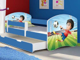 Patut tineret cu sertar si saltea Football 160x80, MyKids