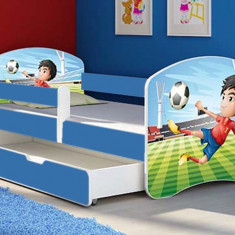 Patut Tineret MyKids Football cu Sertar si Saltea 160x80 GreatGoods Plaything