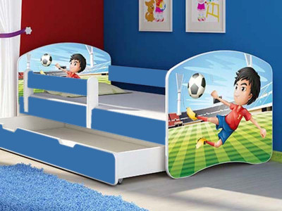 Patut Tineret MyKids Football cu Sertar si Saltea 160x80 GreatGoods Plaything foto