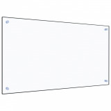 VidaXL Panou antistropi bucătărie transparent 90x50 cm sticlă securiz.