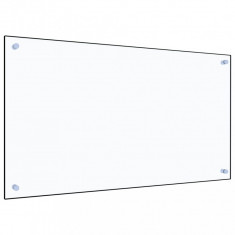 Panou antistropi bucătărie transparent 90x50 cm sticlă securiz.