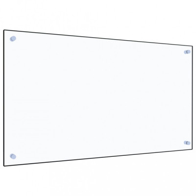 vidaXL Panou antistropi bucătărie transparent 90x50 cm sticlă securiz. foto