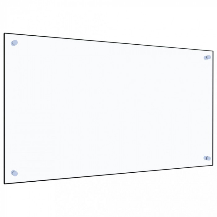 vidaXL Panou antistropi bucătărie transparent 90x50 cm sticlă securiz.