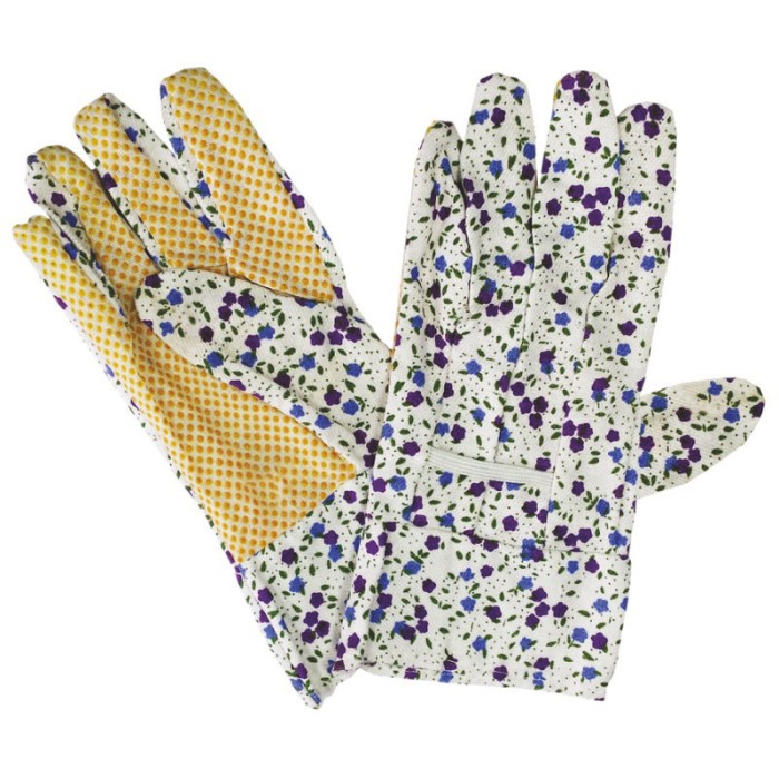 Manusi de protectie din panza, cu prindere antiderapanta, marime universala, multicolore