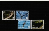 Niuafo&#039;ou 2016 - Fauna , WWF , Petrel negru , serie 4 valori , dantelate , MNH , Mi.607-610, Nestampilat