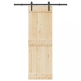VidaXL Set feronerie pentru uși glisante, negru, 152,5 cm, oțel