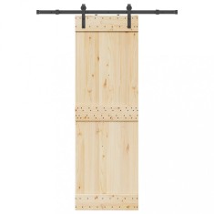 vidaXL Set feronerie pentru uși glisante, negru, 152,5 cm, oțel foto