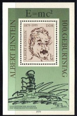 C5427 - Germania DDR 1979 - Einstein bloc neuzat,perfecta stare foto