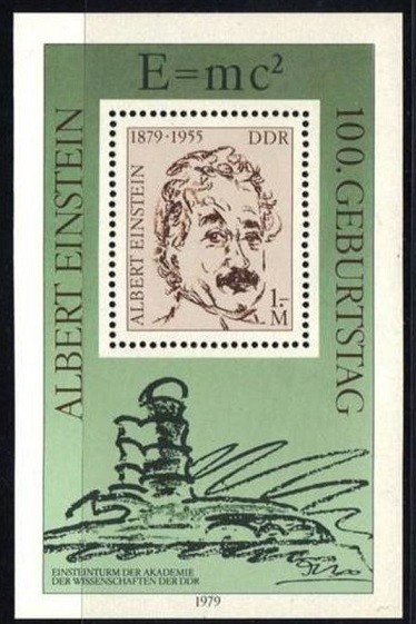 C5427 - Germania DDR 1979 - Einstein bloc neuzat,perfecta stare