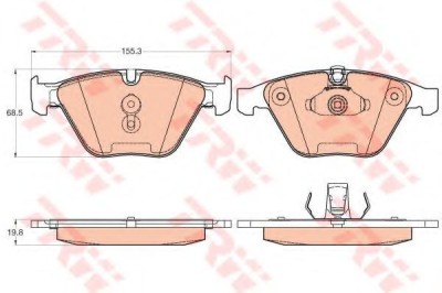 Set placute frana,frana disc BMW Seria 3 Cabriolet (E93) (2006 - 2013) TRW GDB2021 foto